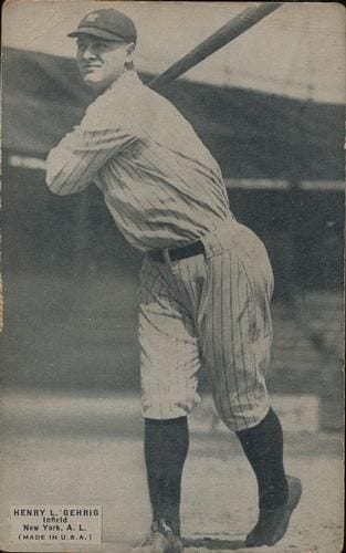 1925 Exhibits Lou Gehrig rookie card