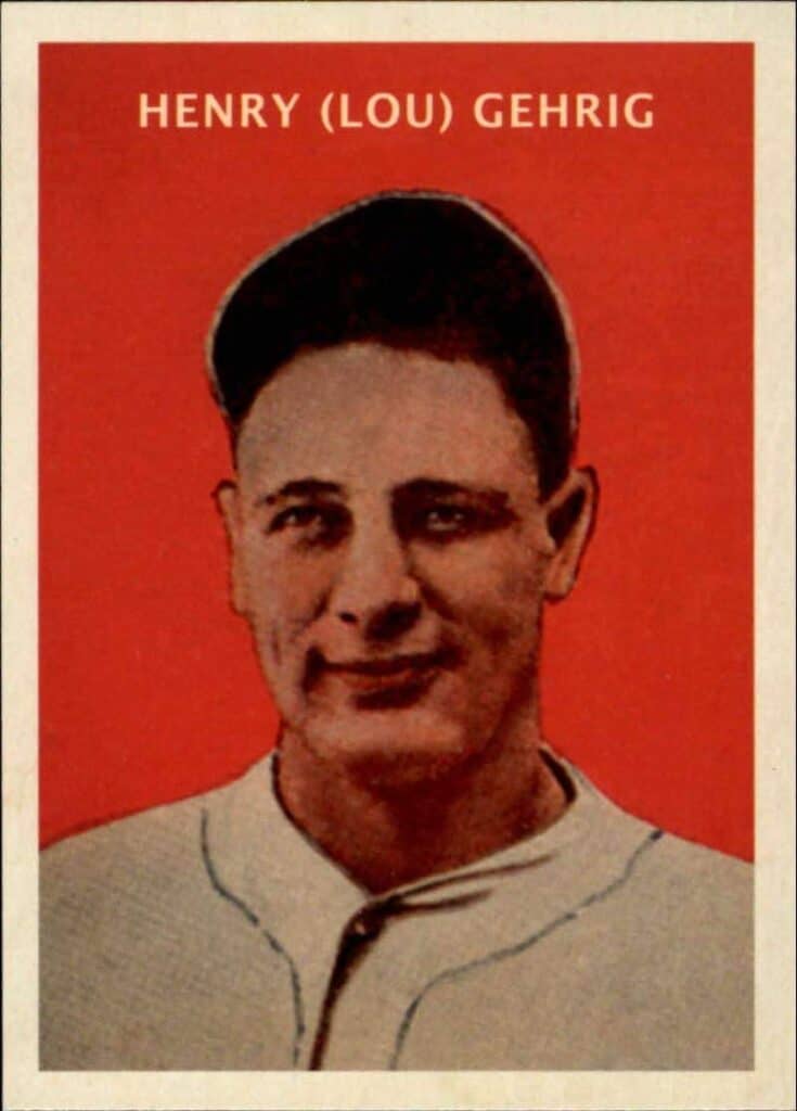 1932 US Caramel lou gehrig baseball cards