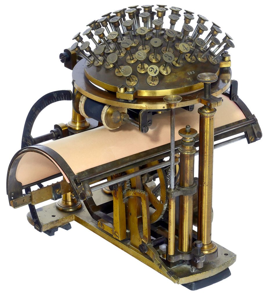 hansen writing ball antique typewriter