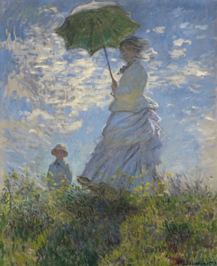 claude monet woman with a parasol