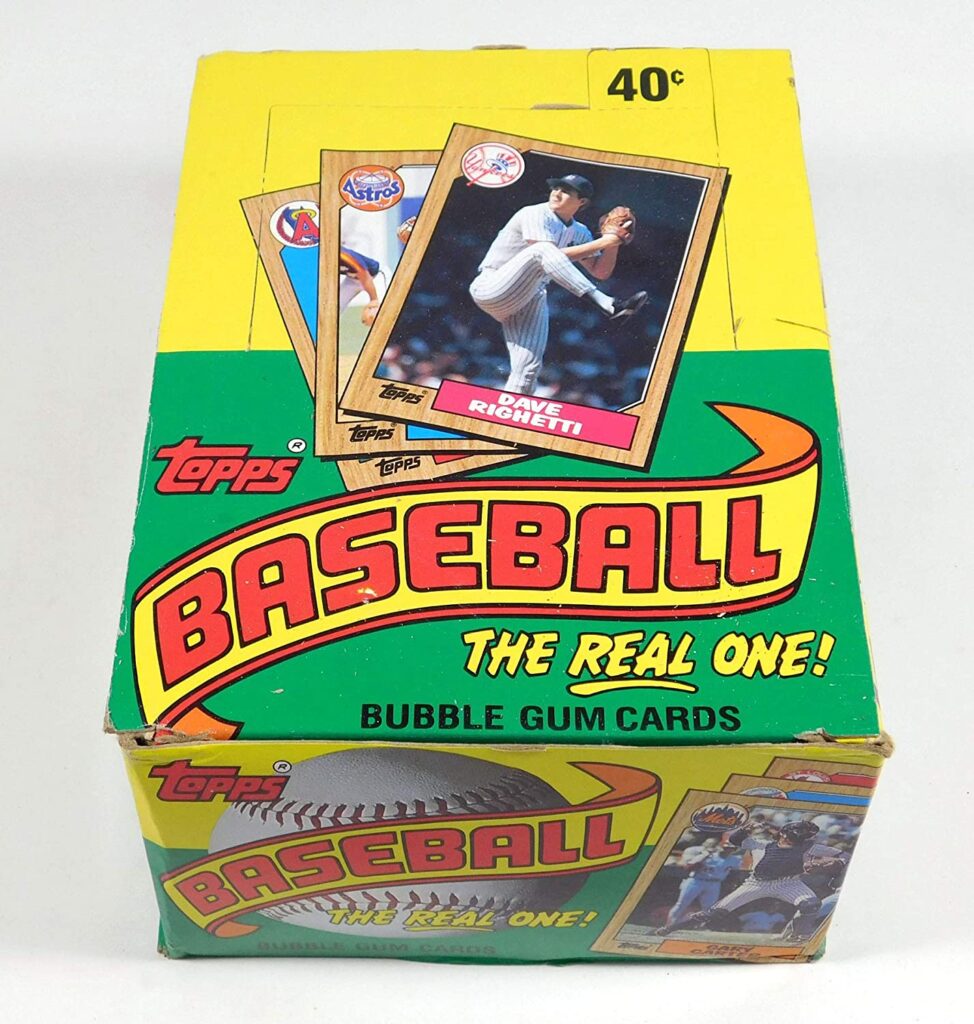 1987 topps cards box wax packs