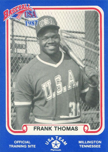 1987 Pan-Am Team USA Blue Frank Thomas Rookie Card