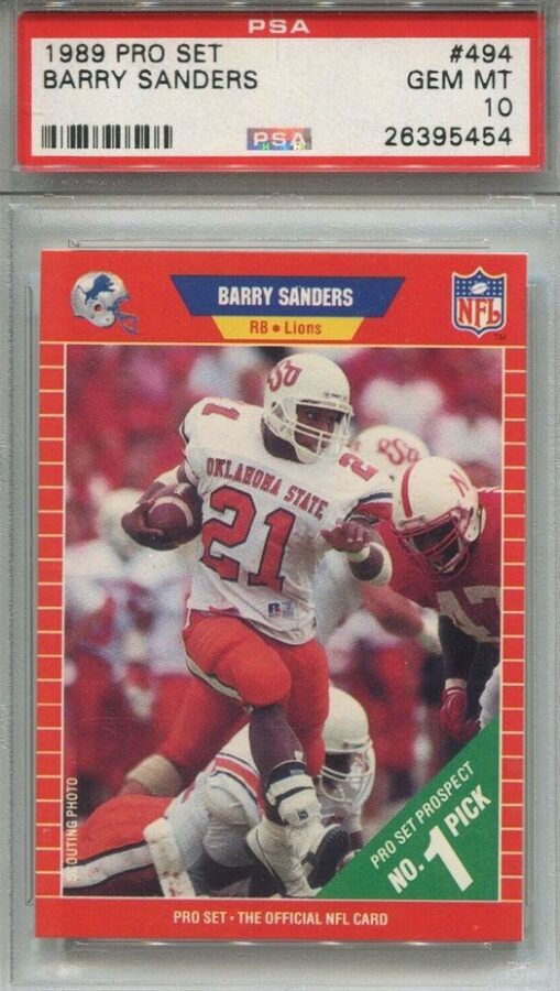 1989 Pro Set Barry Sanders rookie card