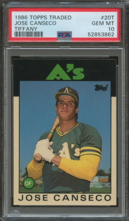 1986 topps jose canseco rookie
