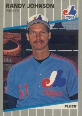 1989 Fleer #381 Randy Johson Rookie Card With Marlboro Ad