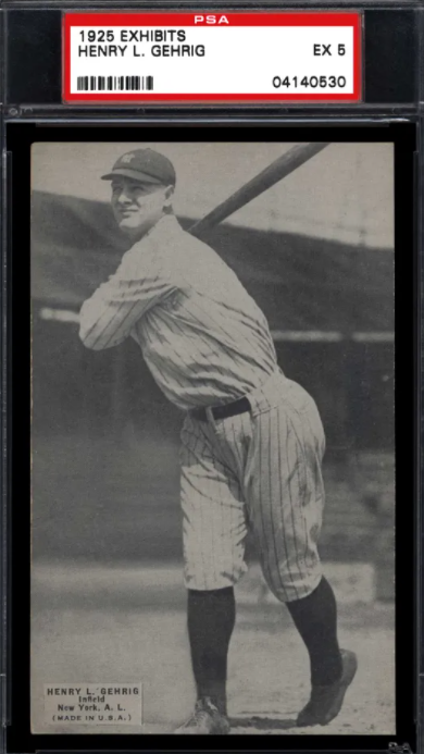 1925 Lou Gehrig Exhibits