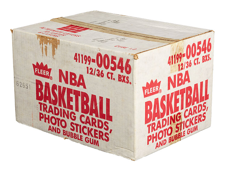 1986 fleer basketball sealed case
