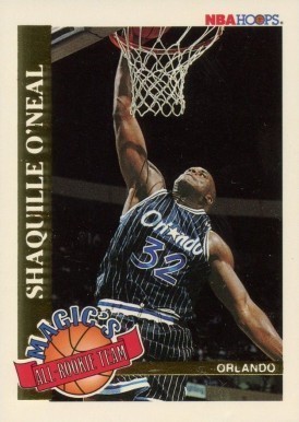 1992 Hoops Magics All Rookie Team Shaquille ONeal Rookie Card