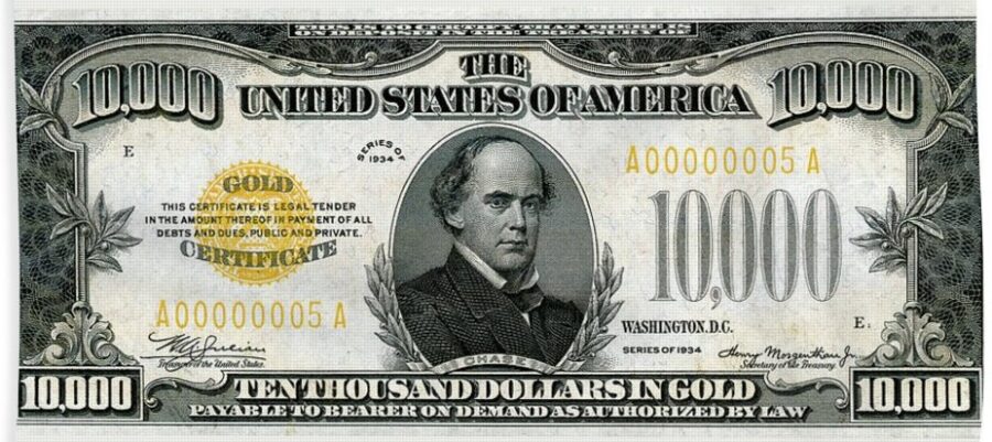 10000 dollar bill