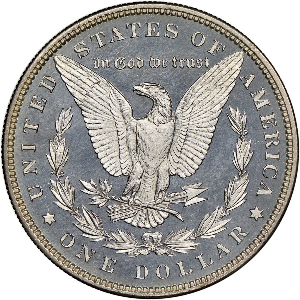 1889 morgan silver dollar reverse