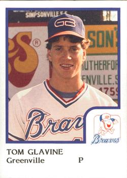 1986 ProCards Greenville Braves Tom Glavine Rookie Card
