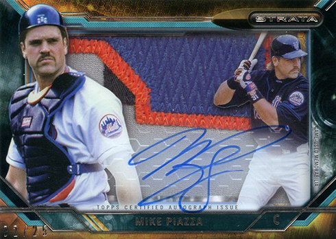 2015 Topps Strata Signature Patches Mike Piazza SSPMP of 25
