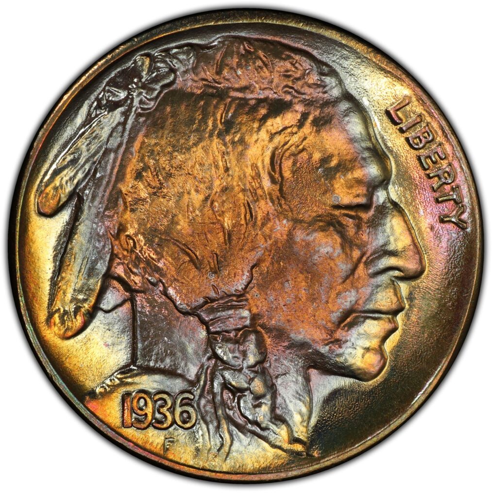 1936 rare buffalo nickel 